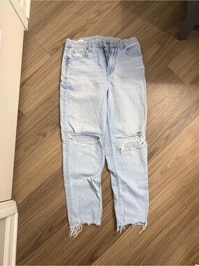 American Eagle Outfitters Light Blue Distressed Boyfriend Jeans